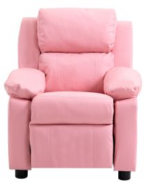 Kids Recliner PU Sofa Children Lounge Chair Couch Armchair Pink