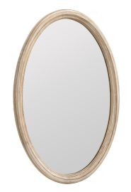 Wash white oval mirror