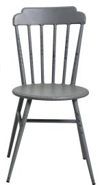Aluminium Indoor Outdoor Windsor Dining Chair Rustic Cafe Furniture Grey