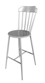 Aluminium Indoor Outdoor Windsor Bar Chair Stool Rustic Cafe Furniture Grey