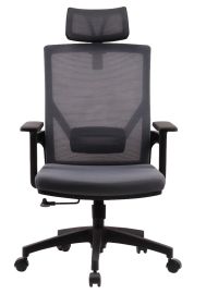 Ergonomic Office Chair Black Mesh High Back Headrest Rocking Mechanism