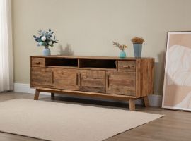 TV Unit Table Recycled Timber with Drawers