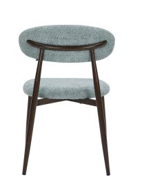 Set of 2 Green Boucle Dining Chair