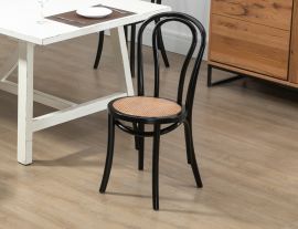 Commercial Grade Set of 2 Bentwood Replica Dining Chairs Antique Black