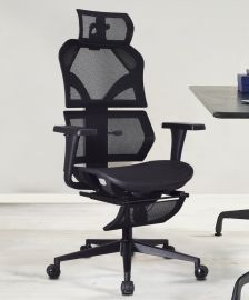 Premium Ergonomic Executive High Mesh Back Office Chair Headrest Footrest Wire Control