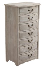 Wash white 7 drawers tallboy