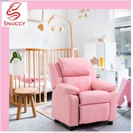 Kids Recliner Sofa Pink Waterproof PU