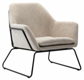 Beige Fabric Armchair Lounge Chair Accent Armchairs Single Sofa