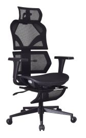 Ergonomic High Mesh Back Office Chair Headrest Footrest Joyrest