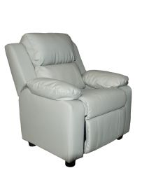 Kids PU Recliner Sofa Grey