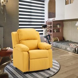 Kids PU Recliner Sofa Yellow